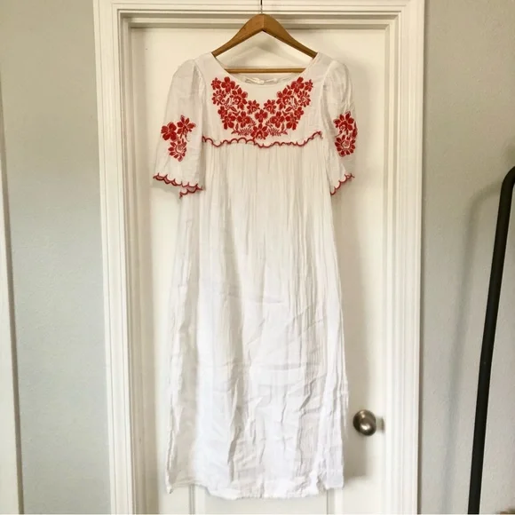 Old Navy | Dresses | Light And Airy Gauze Embroidered Old Navy Dress |  Poshmark